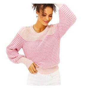 LILLY PULITZER | Finney Sweater in Pink Stripe, Size XS
